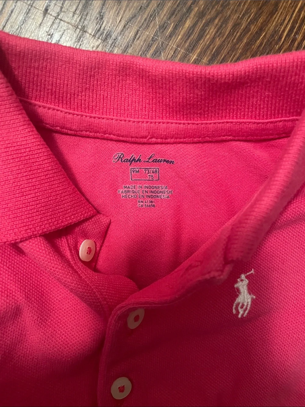 Ralph Lauren Hot Pink Girls' Polo with Puff Sleeves